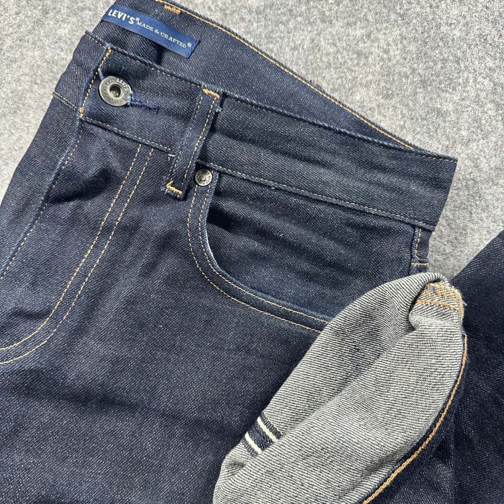Levi's Made & Crafted Tack Slim Jeans 29x32 Indigo Blue Japanese Denim Selvedge